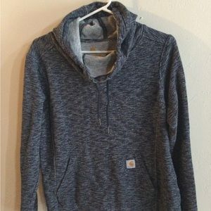 Carhartt Womens Slightly Fitted Navy Cowl Hoodie Size L (12-14)